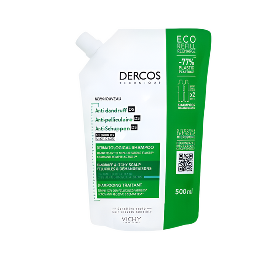 Vichy Dercos Šampon protiv prhuti za suhu kosu, 500 ml REFILL