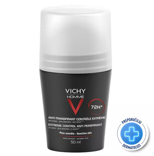 Vichy Homme roll-on za zaštitu od znojenja do 72h 50ml