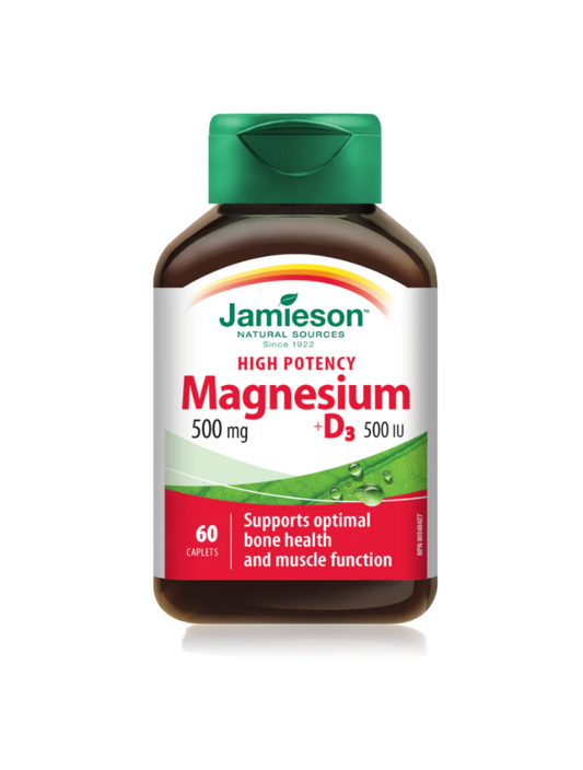 Jamieson magnezij 500 mg + vitamin D3 60 tablet