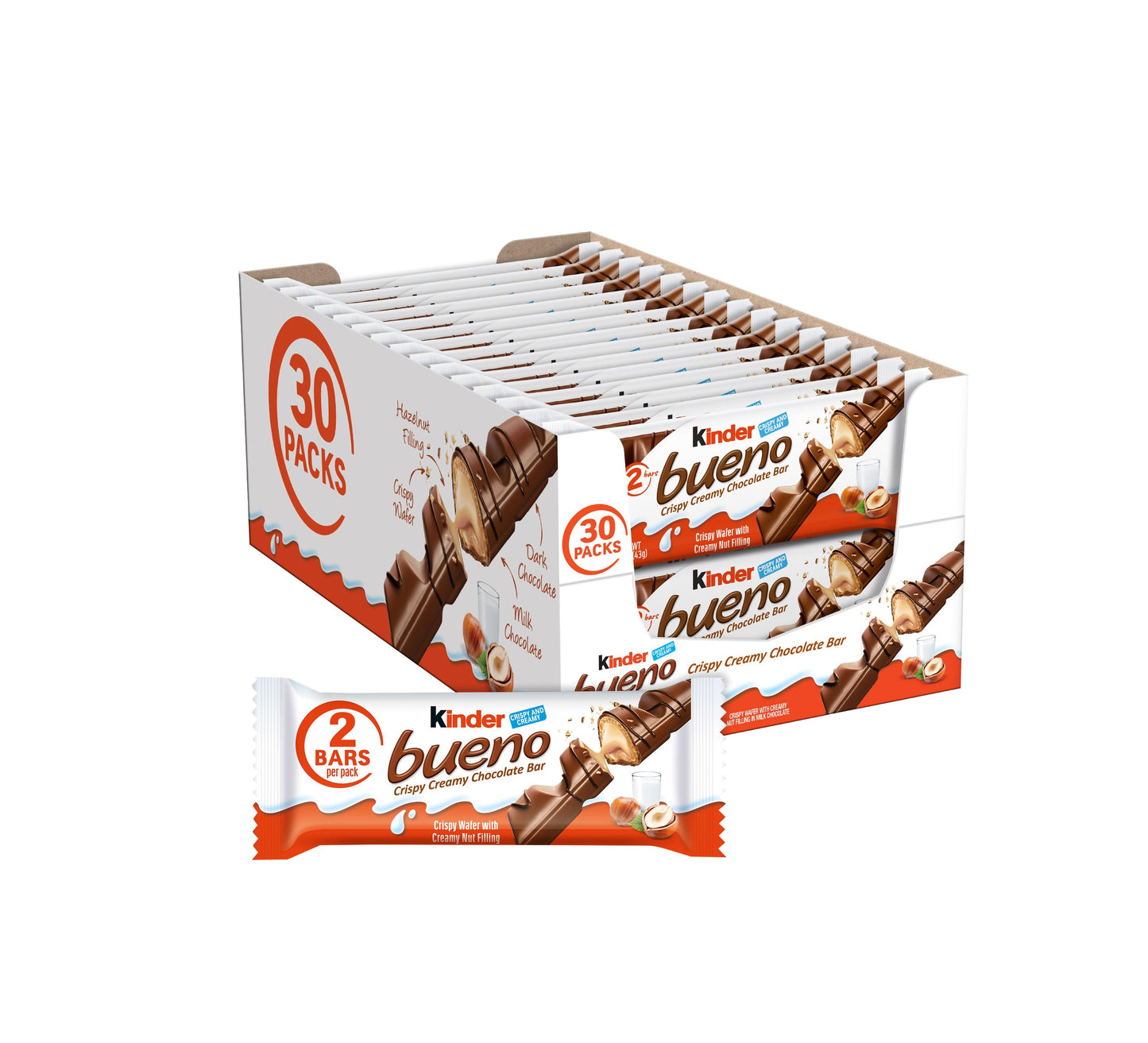 Kinder Bueno – Čokoladna pločica s lješnjakom (30kom)