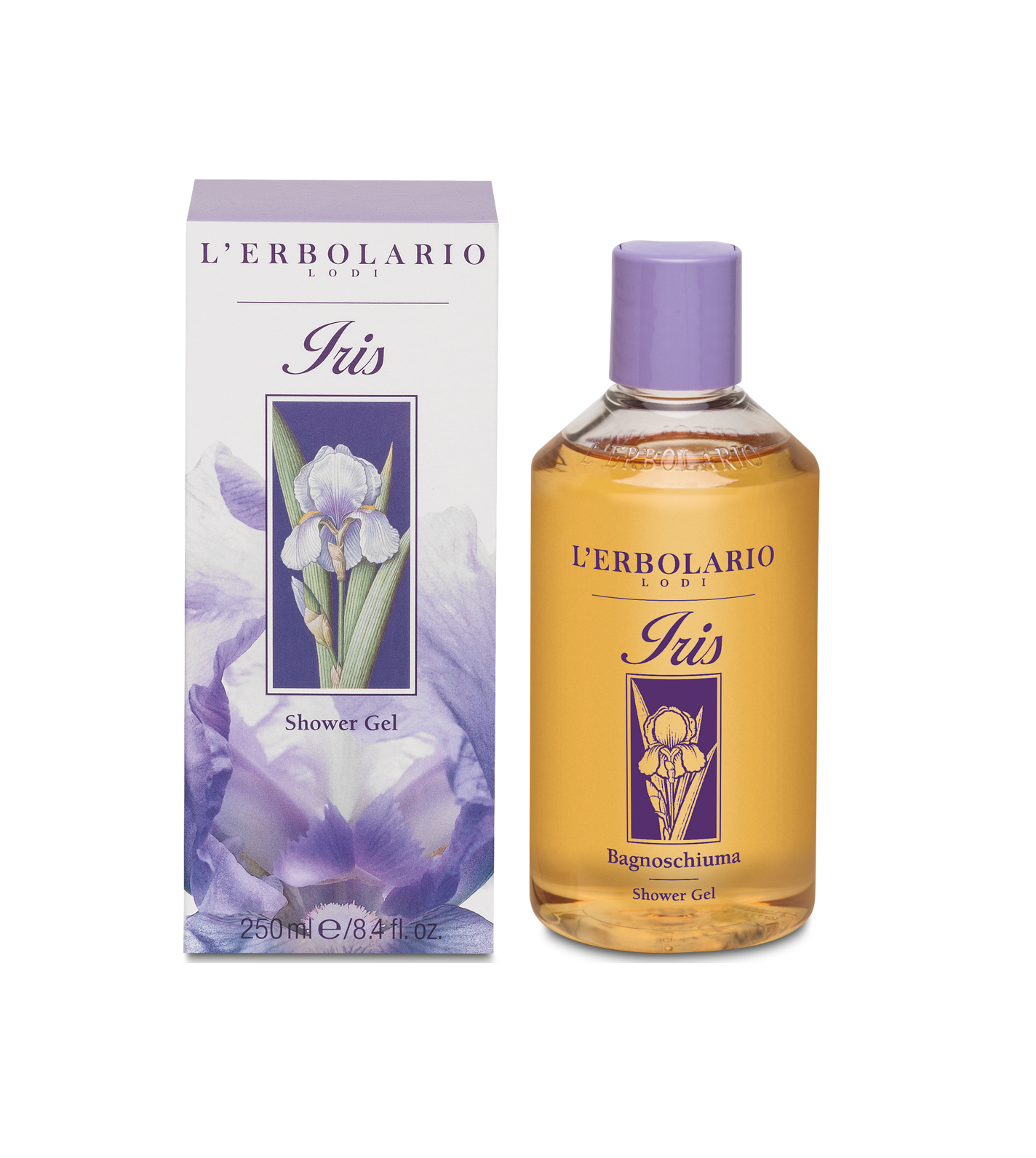 L'Erbolario Iris – gel za tuširanje za nježno čišćenje i hidrataciju."