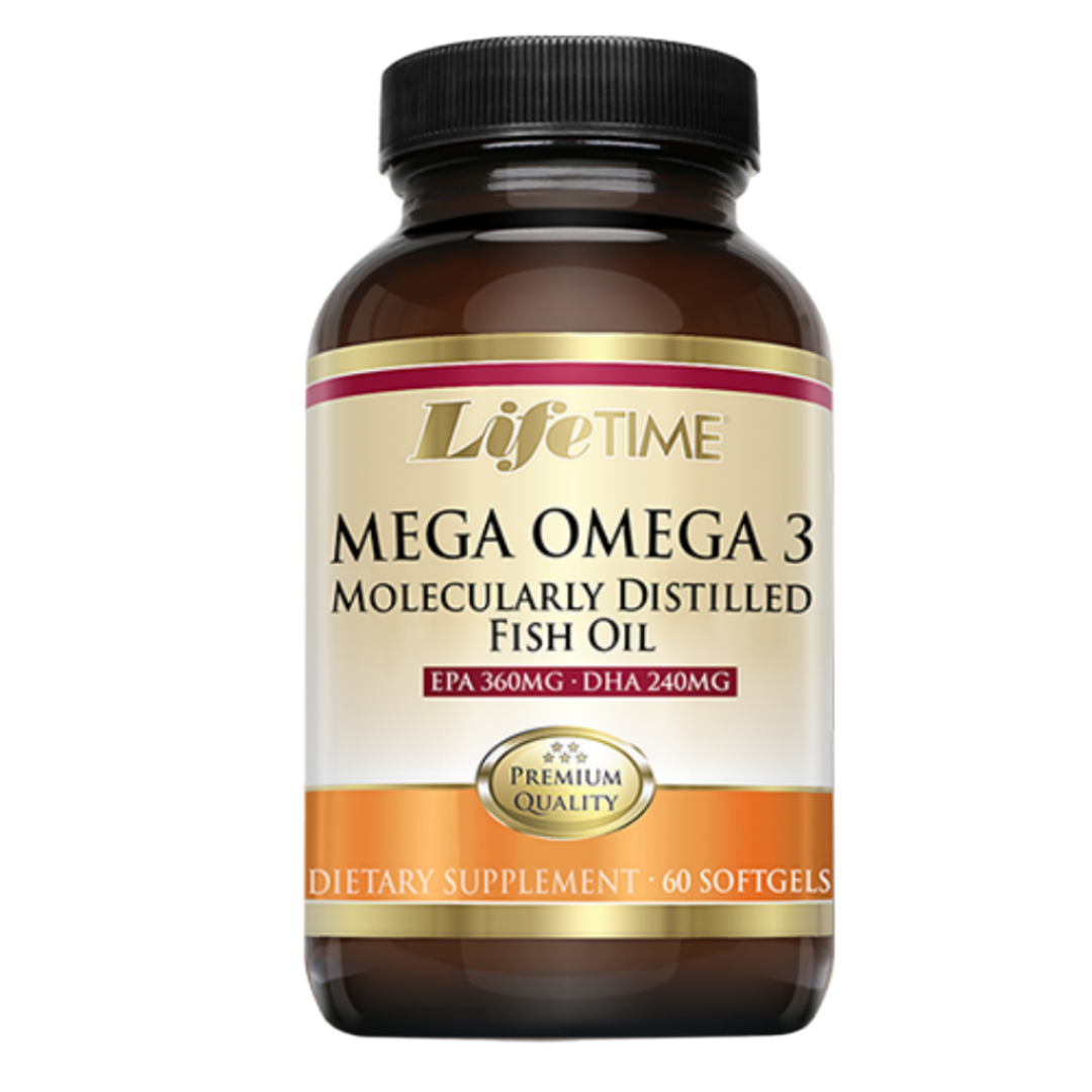 LifeTime Mega Omega 3 – Podpora srcu in razvoju možganov 60 kapsul