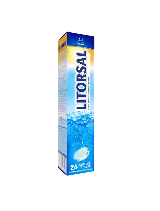 Litorsal šumeće tablete – limun/menta, 24 tablete