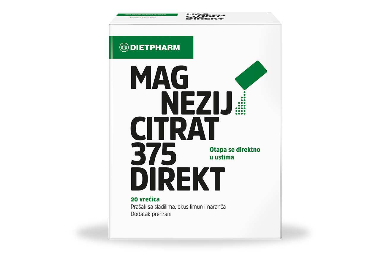 Dietpharm Magnezijev citrat 375 Direct (20 šumečih tablet)