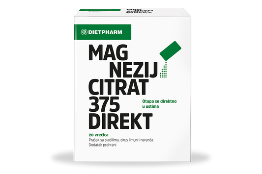 Dietpharm Magnezij Citrat 375 Direkt (20 šumećih tableta)