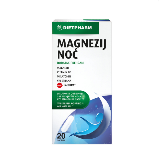 Dietpharm Magnezij Noć 20 kapsula –  Za Opuštanje i Kvalitetan San