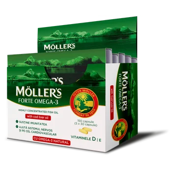 Möller's Omega-3 Forte 150 kapsul – Za zdravje srca in možganov