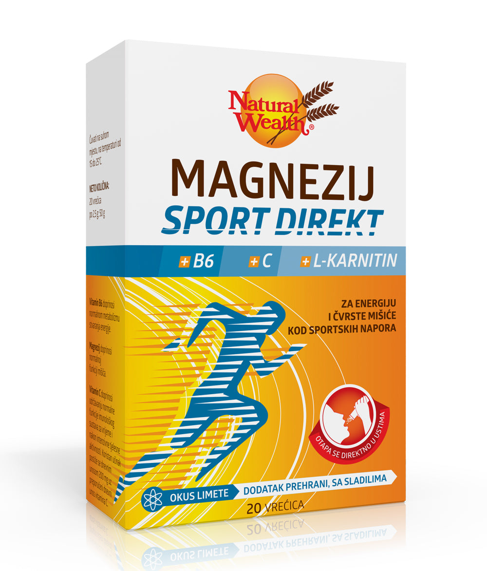 Natural Wealth Magnezij Sport Direkt 20 vrečk