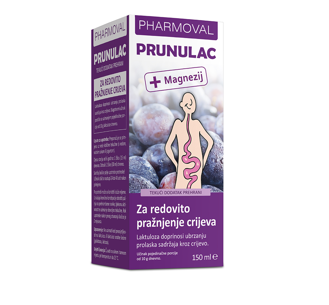 Pharmoval Prunulac sirup – naravna raztopina za prebavo 150 ml