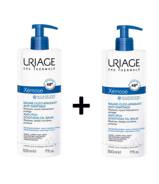 Uriage Xémose Anti-Itch Soothing Oil Balm – Hranjivi i zaštitni balzam za vrlo suhu kožu 500 ml (1+1 gratis)