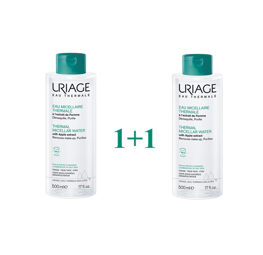 Uriage Termalna micelarna voda s ekstraktom jabuke 500 ml 1+1 gratis