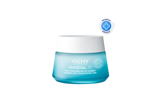 Vichy Mineral 89 MAT SORBET za 48-satnu hidrataciju za mješovitu do masnu kožu, 50 ml