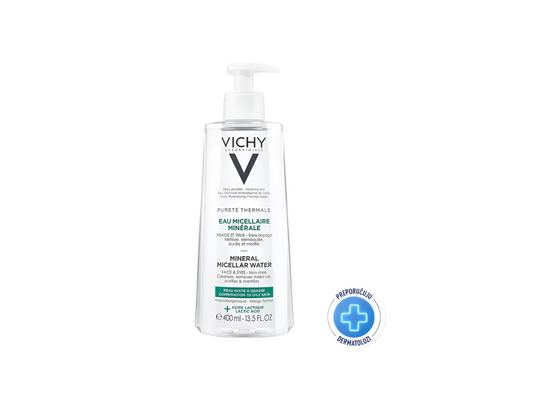 Vichy Purete Thermale Mineralizirana micelarna voda za čišćenje mješovite do masne kože 400ml