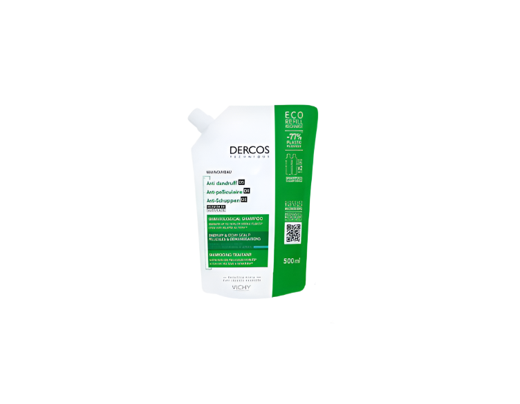 Vichy Dercos Šampon protiv prhuti za normalnu do masnu kosu, 500 ml REFILL