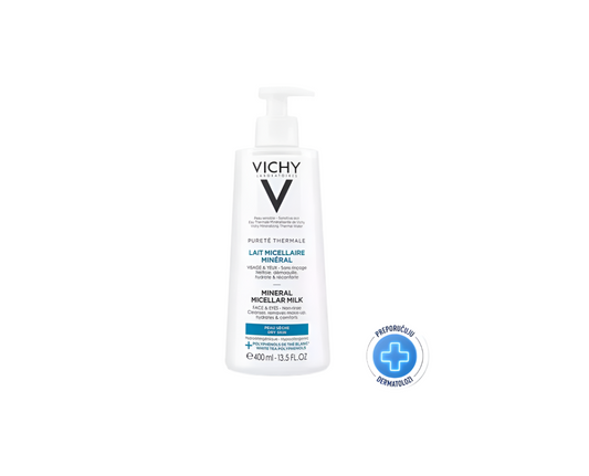 Vichy Purete Thermale mineralizirano micelarno mlijeko za čišćenje suhe kože 400ml