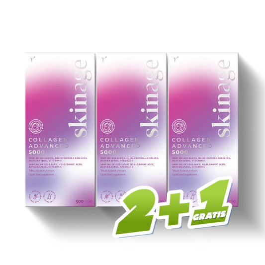 Yasenka SkinAge Collagen Advanced 5000, tekoči kolagen 500 ml, 2+1 GRATIS
