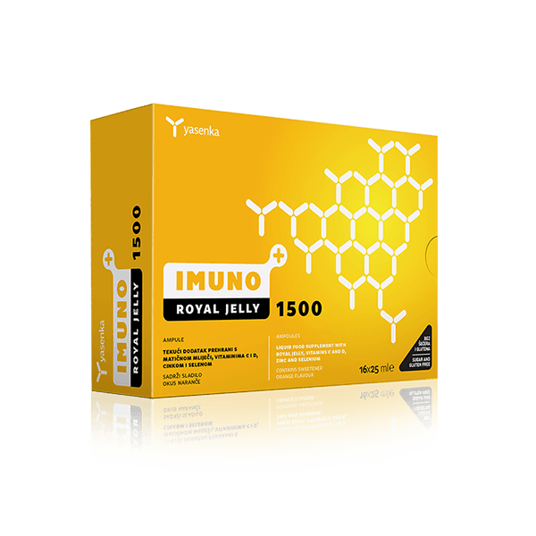 Yasenka Imuno Royal Jelly 1500 mg – Za Jak Imunitet i Energiju 16 ampula