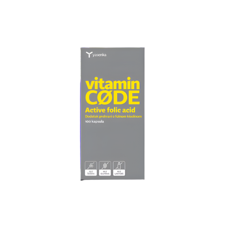 Yasenka Vitamin CODE Active Folna Kiselina 100 kapsula