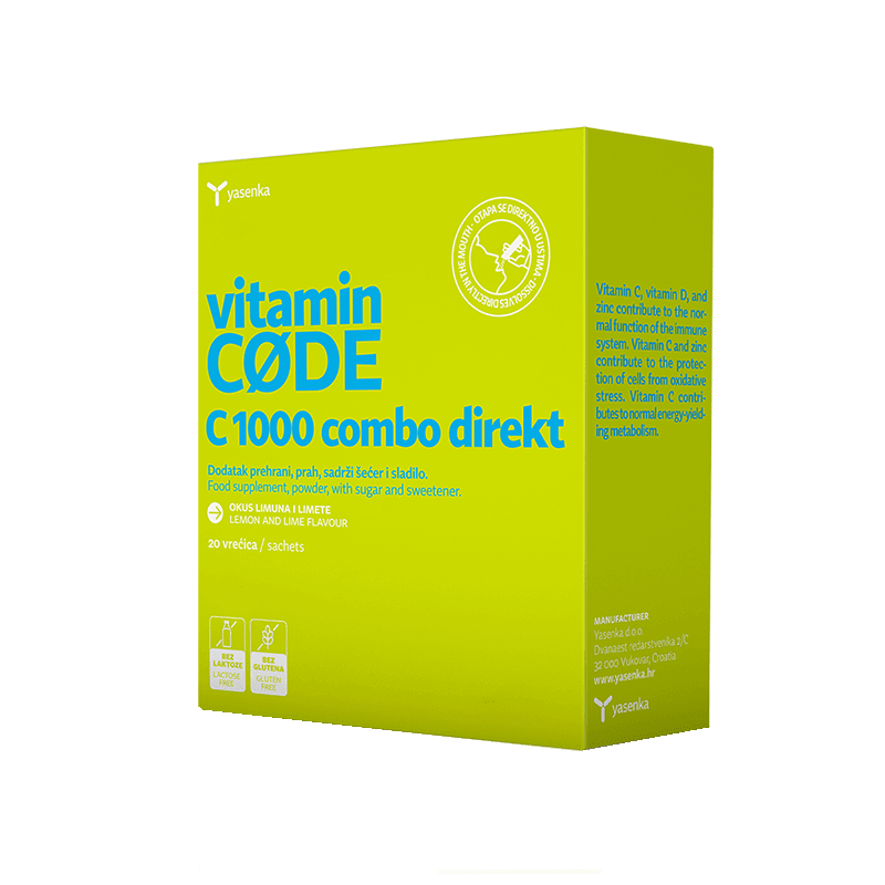 Yasenka Vitamin CODE C 1000 COMBO DIREKT 20 vrećica