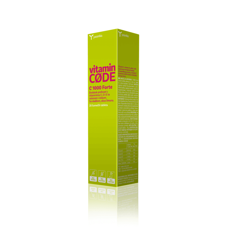 Yasenka Vitamin CODE C 1000 Forte 20 šumečih tablet