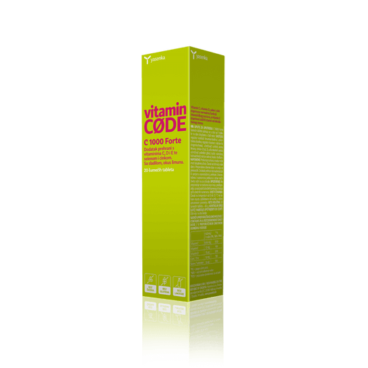 Yasenka Vitamin CODE C 1000 Forte 20 šumečih tablet